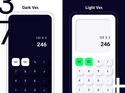 Calculator App (Light & Dark Version)