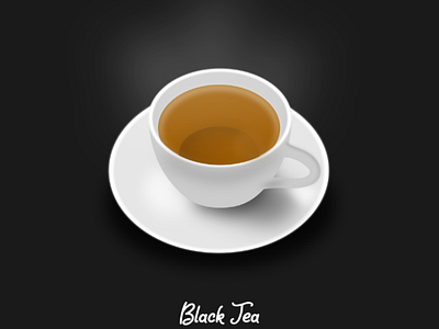 Black tea tea inkscape illustration