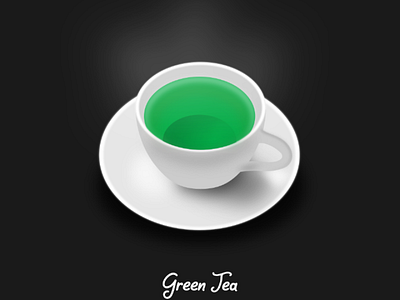 Green tea tea inkscape illustration