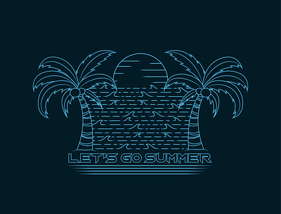 Summer Beach Panoramic artwork beach color design graphic illustration illustrator image popularity summer vector