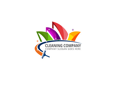 Cleaning Company Logo cleaning logo colorfull design logo logos ocean opera house opera house logo orange real estate logo