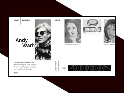 Andry Warhol andry branding figma illustration ui warhol web design