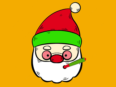 High Santa NFT Design adobe illustrator adobe photoshop cryptocurrency funky happy holidays merry christmas mockdesign nft pop santa xmas