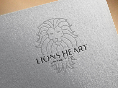 Lions Heart Logo branding branding design logo logo design logodesign modern logo