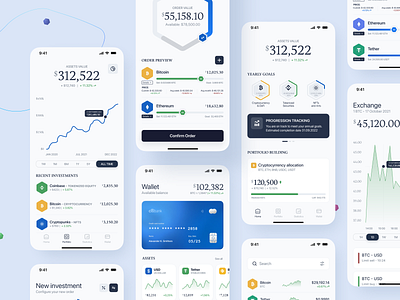 Investment app design concept android android app app app design application application design crypto cryptocurrency interface investing investment ios ios app mobile mobile app mobile application mobile design ui user interface ux