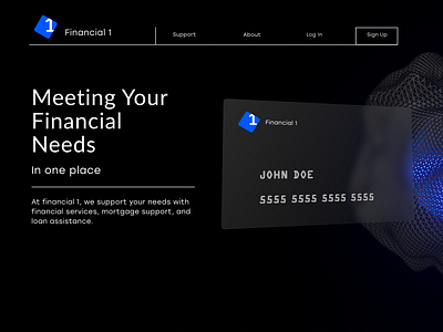 Financial 1 Landing Page branding design typography ui ux