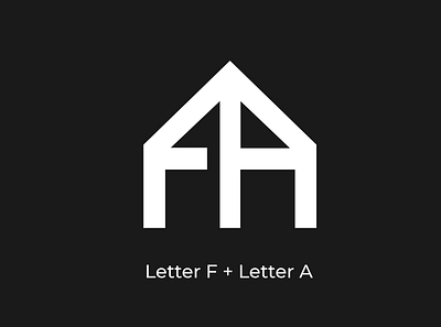 letter f and letter a logo branding design flat graphic design illustration illustrator logo minimal typography vector