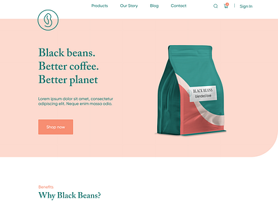 "Black Beans" Coffee Website