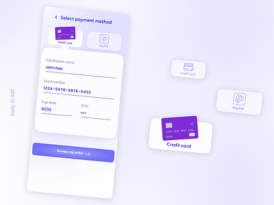 Credit Card Checkout - Daily UI 002