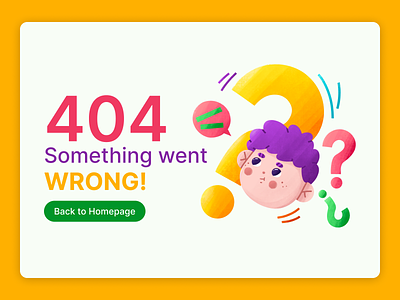 404 Page - Daily UI 404 404 page design flat not found page