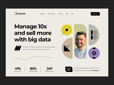 dtalab - Big data consulting Landing Page