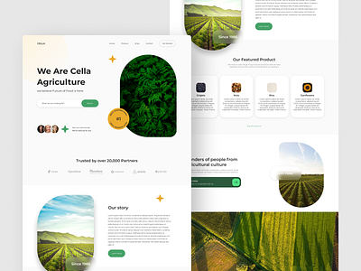 Cella Agriculture - Website Landing Page agriculture design flat landing page minimal website