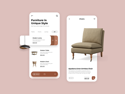 Furniture Mobile App Design app design flat furniture minimal mobile
