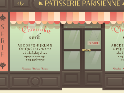 Specimen for my font bakery illustration paris street typeface design typography
