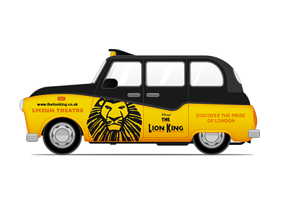 The Lion King Taxi car illustration london taxi the lion king vehicle