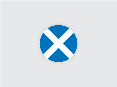 Saltire Flag Circle