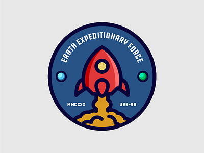 Earth Expeditionary Force badge space vector