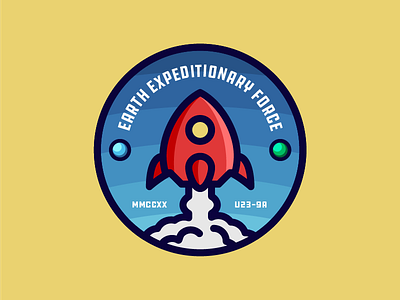 Earth Expeditionary Force II badge space sticker vector