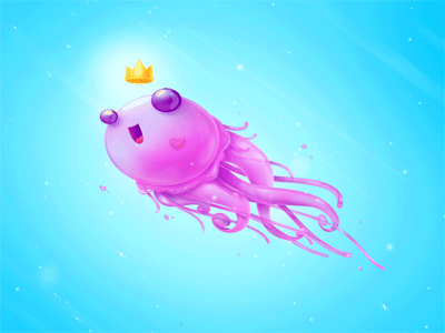 3D GIF ( Queen jellyfish )