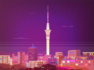 Sky tower (New Zealand) 2d background building city home illustration landscape morqua morquastore nature tower vector