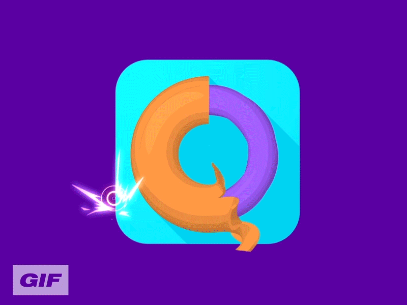 Donut icon (Cycle animated Gif) animated clean clear colors flat gif icon metro minimal motion simple vector