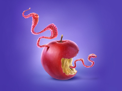 I love Apple apple illustration imac ios krol krolone machintosh worm