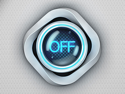 The white version (turned off) 3d 4d button cinema icon ios ipad krol krolone light off realizm ui