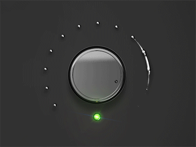 Gif ( metal buttons 2 ) 3d 4d animatic animation button cinema flare glow green icon interface ios ipad krol krolone light motion off realizm red slider sound switch system ui