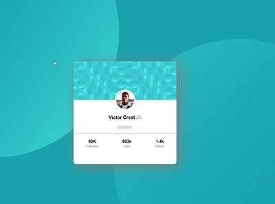 Profile Card design react ui