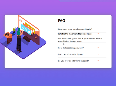 Accordion Card design illustration javascript react ui