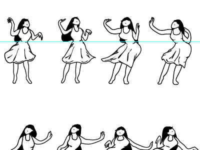 cel animated dancing girl