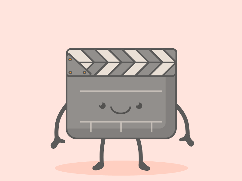 Clapboard 2d animation character animation clapboard jump jumping motiongraphics