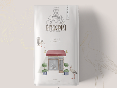 Turkish coffee shop with watercolor identity branding coffee coffee bag coffee bean coffee cup coffee shop icon illustration logo storefront trendy turkish coffee watercolor
