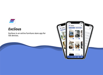 Exclious - An online furniture store app design appdesign ecommerce furniture app ui ux