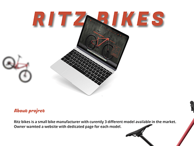 Ritz bikes project info casestudy ecommerce landingpage uidesign uiux ux design webdesign