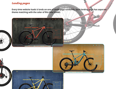 Ritz bikes Homepage casestudy ecommerce landing page design landingpage uidesign uiux uxdesign webdesign website design