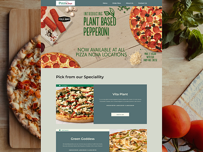 Pizza Roma landing page design