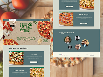 Pizza Roma full landing page design