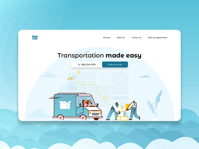 TranspostX landing page design