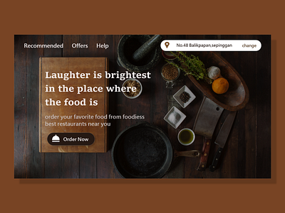 foodies brown dashboard food ui webdesign