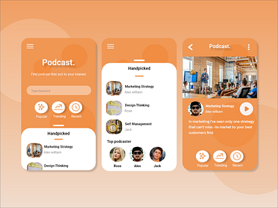 podcast. dashboard mobile app mobile app design mobile ui podcast ui