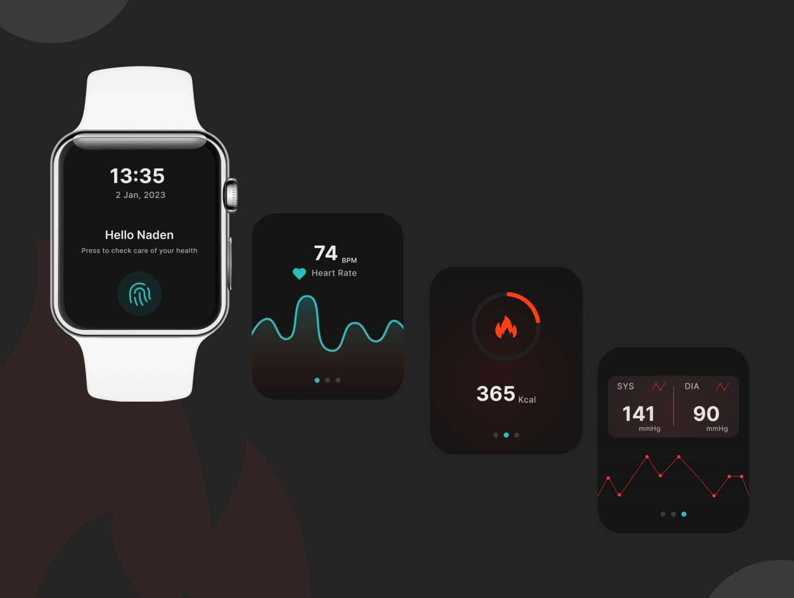Health Watch App by naden on Dribbble