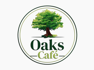 Oaks Cafe logo cafelogo graphics