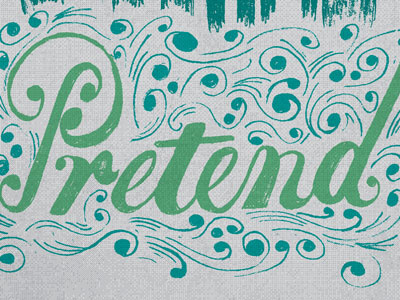 Pretend hand drawn illustration typography wye oak