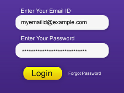 Simple user login & sign up form login form
