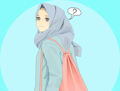 Anime Style - Muslim Girl illustration
