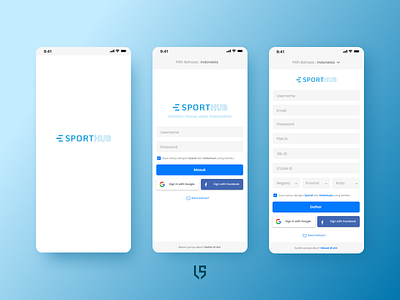 Login & Sign up Page E-Sporthub app design app login form design gradient iphone x login design login form login page sign in sign up sport sports ui ui ux ui design