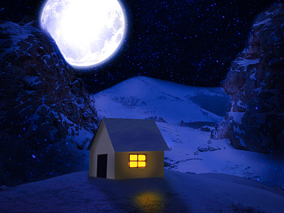 snow house illustration illustrator photoshop