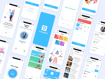 TenanginDiri App (Psikolog App) app call doctor health health app mental health mobile app mobile ui psikolog self