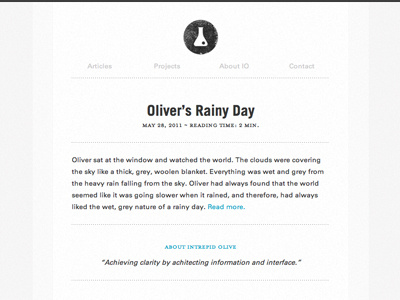 Intrepid Olive v5 typography web